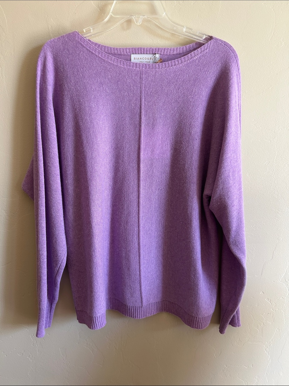 Bianco & Blu Cashmere Silk and Wool Blend Sweater Size L